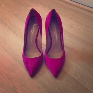 Jean-Michael Cazabat Fuschia Suede Pumps